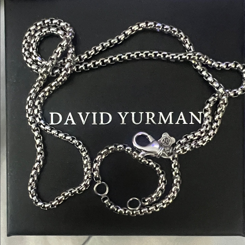 David Yurman Silver Box Chain